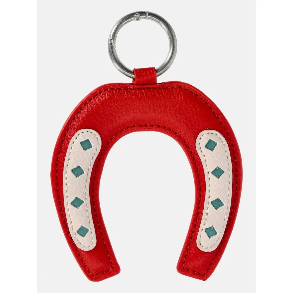 Kacey Musgraves Lee Horseshoe Bag Charm Keychain Western Red White NWT